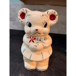 American Bisque Turnabout Boy/GirlMouse: 4 in 1 Antique Cookie Jar - Made in US
